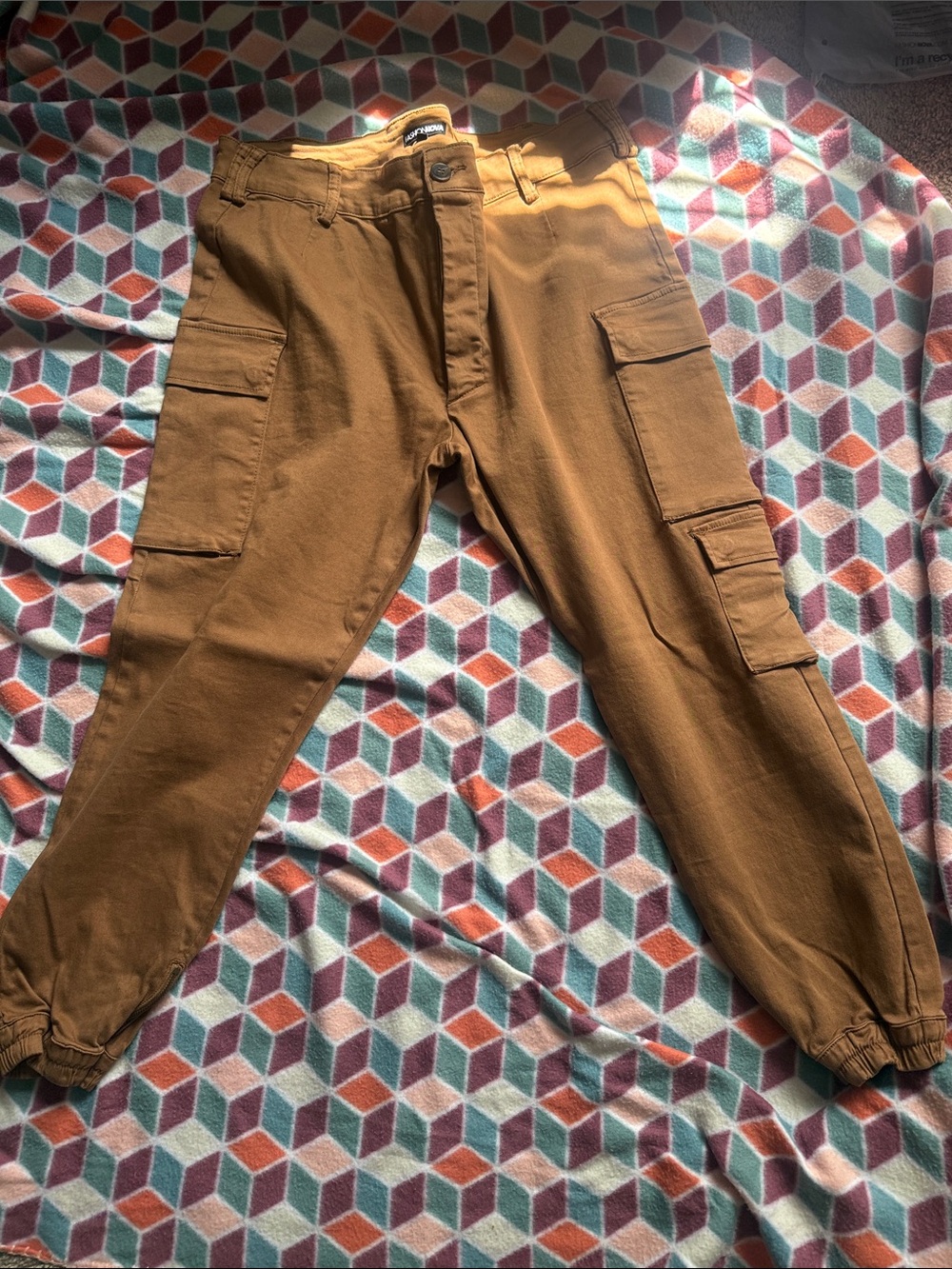Cargo Jogger Pants in Brown